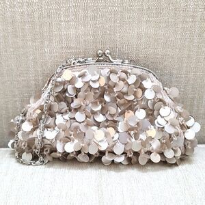 Spiegel Beige Beaded and Sequined Special Occasion Bag Vintage NWOT